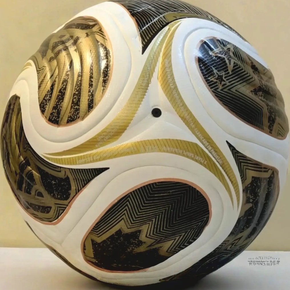 TRIONDA Official Match Football - FIFA Quality Pro Soccer Ball Size 5 with Gold Black Design